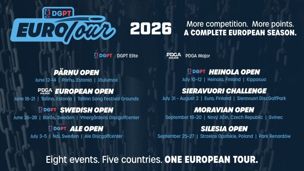 DGPT European competitions and EuroTour 2026